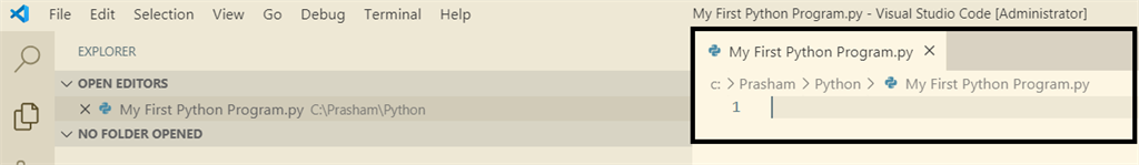 Python file with extension ".py"